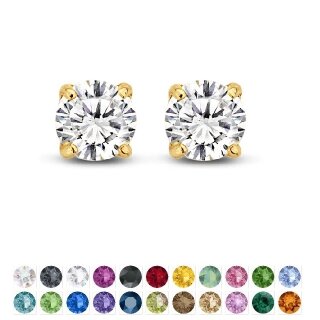 8mm Ohrstecker mit Swarovski Kristallen – Brillantschliff, viele Farben