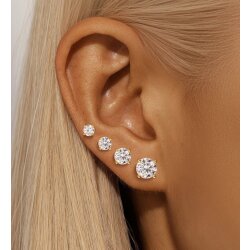 8mm Ohrstecker mit Swarovski Kristallen – Brillantschliff, viele Farben