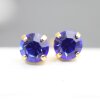8mm Ohrstecker mit Swarovski Kristallen – Brillantschliff, viele Farben