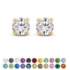 8mm Ohrstecker mit Swarovski Kristallen – Brillantschliff, viele Farben