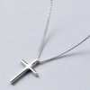Unisex Minimalist Cross Necklace – Silver-Plated Stainless Steel, Water-Resistant, Hypoallergenic & Durable