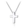 Unisex minimalistic Silber-plated cross pendant necklace – waterproof and elegant jewelry for women and men