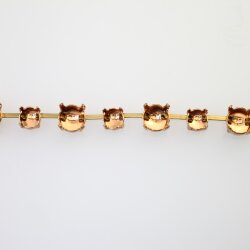 1 m Rohmessing Kesselketten mit Fassungen für 6 mm & 8 mm Chatons – Passend für Rivoli Swarovski Kristalle
