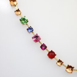 1 m Rohmessing Kesselketten mit Fassungen für 6 mm & 8 mm Chatons – Passend für Rivoli Swarovski Kristalle