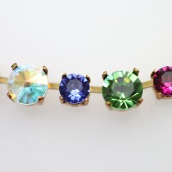 1 m Rohmessing Kesselketten mit Fassungen für 6 mm & 8 mm Chatons – Passend für Rivoli Swarovski Kristalle