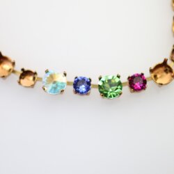 1 m Rohmessing Kesselketten mit Fassungen für 6 mm & 8 mm Chatons – Passend für Rivoli Swarovski Kristalle