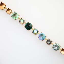 1 m Rohmessing Kesselketten mit Fassungen für 6 mm & 8 mm Chatons – Passend für Rivoli Swarovski Kristalle