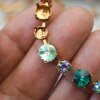 1 m Rohmessing Kesselketten mit Fassungen für 6 mm & 8 mm Chatons – Passend für Rivoli Swarovski Kristalle