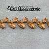 50 cm Rohmessing Kessel Ketten- und Armbandfassungen für Navette Swarovski Kristalle 10x5 mm und 15x7 mm