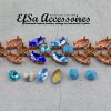 50 cm Rohmessing Kessel Ketten- und Armbandfassungen für Navette Swarovski Kristalle 15x7 mm und 8 mm