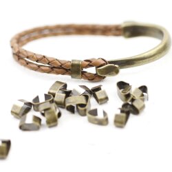 50 Gold Connectors Findings, Clasp for leather