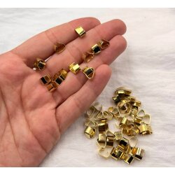 50 Gold Connectors Findings, Clasp for leather