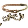 50 Gold Connectors Findings, Clasp for leather