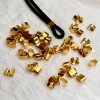 50 Gold Connectors Findings, Clasp for leather