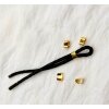 50 Gold Connectors Findings, Clasp for leather