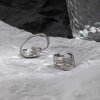 2Pcs Set Womens Rings | Bold Geometric Line Design | Statement Fashion Jewelry for Parties and Everyday Wear