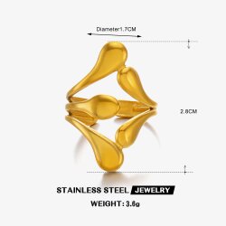 Wasserfester Edelstahl Tropfen Ring