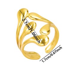 Wasserfester Edelstahl Tropfen Ring