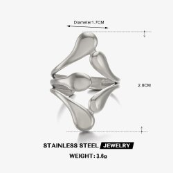 Wasserfester Edelstahl Tropfen Ring