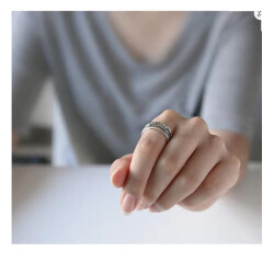 Verstellbarer Silber Ring | Breiter Geflochtener Ring