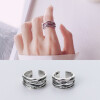 Verstellbarer Silber Ring | Breiter Geflochtener Ring