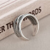 Verstellbarer Silber Ring | Breiter Geflochtener Ring