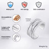 Verstellbarer Silber Ring | Breiter Geflochtener Ring