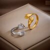 Wasserfester Verstellbarer Umarmungsring aus Edelstahl für Damen & Herren (Gold & Silber)