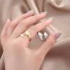 Wasserfester Verstellbarer Umarmungsring aus Edelstahl für Damen & Herren (Gold & Silber)