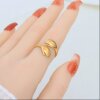 Wasserfester Verstellbarer Umarmungsring aus Edelstahl für Damen & Herren (Gold & Silber)