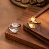 Wasserfester Verstellbarer Umarmungsring aus Edelstahl für Damen & Herren (Gold & Silber)