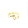 Stainless Steel Hope Ring - Waterproof Christian Cross Adjustable Band Jewelry