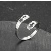 Stainless Steel Hope Ring - Waterproof Christian Cross Adjustable Band Jewelry
