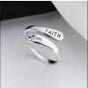 Wasserfester Edelstahl "Glaube" Ring – Kreuzring für Damen & Herren