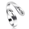 Wasserfester Edelstahl "Glaube" Ring – Kreuzring für Damen & Herren