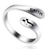 Wasserfester Edelstahl "Glaube" Ring – Kreuzring für Damen & Herren