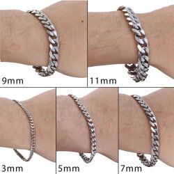 Edelstahl Panzerkette Armband Herren Damen – Robust, Wasserfest, Rostfrei