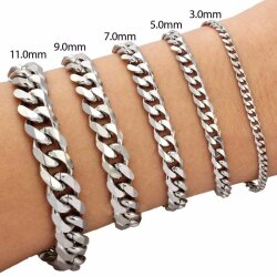 Edelstahl Panzerkette Armband Herren Damen – Robust, Wasserfest, Rostfrei