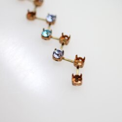 6 mm Kesselkette aus Rohmessing für Swarovski Kristalle – DIY-Kette und Armband – Passend für 6 mm Chatons/Rivoli