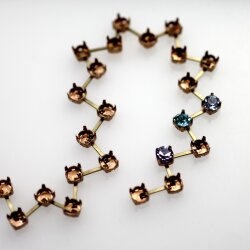 6 mm Kesselkette aus Rohmessing für Swarovski Kristalle – DIY-Kette und Armband – Passend für 6 mm Chatons/Rivoli