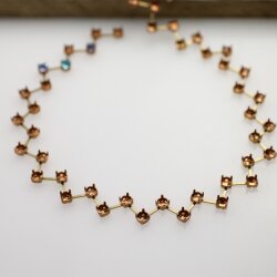 6 mm Kesselkette aus Rohmessing für Swarovski Kristalle – DIY-Kette und Armband – Passend für 6 mm Chatons/Rivoli