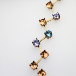 6 mm Kesselkette aus Rohmessing für Swarovski Kristalle – DIY-Kette und Armband – Passend für 6 mm Chatons/Rivoli