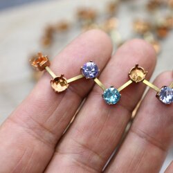 6 mm Kesselkette aus Rohmessing für Swarovski Kristalle – DIY-Kette und Armband – Passend für 6 mm Chatons/Rivoli