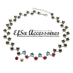 6 mm Kesselkette aus Rohmessing für Swarovski Kristalle – DIY-Kette und Armband – Passend für 6 mm Chatons/Rivoli
