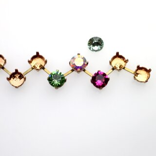 8 mm Kesselkette aus Rohmessing für Swarovski Kristalle – DIY-Kette und Armband – Passend für 8 mm Chatons/Rivoli
