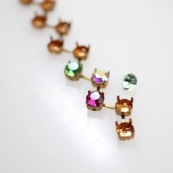 8 mm Kesselkette aus Rohmessing für Swarovski Kristalle – DIY-Kette und Armband – Passend für 8 mm Chatons/Rivoli