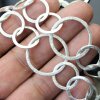 Bracelet with Satin Rings, 925 Silver Plating
