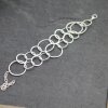 Bracelet with Satin Rings, 925 Silver Plating