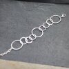 Bracelet with Satin Rings, 925 Silver Plating