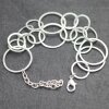 Bracelet with Satin Rings, 925 Silver Plating